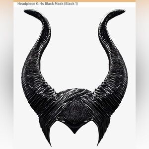 Elegant Black Horned Headpiece for Women